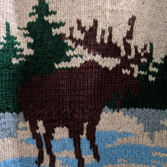 Unique vintage handknit wool sweater - so cool! - Picture 2 of 3